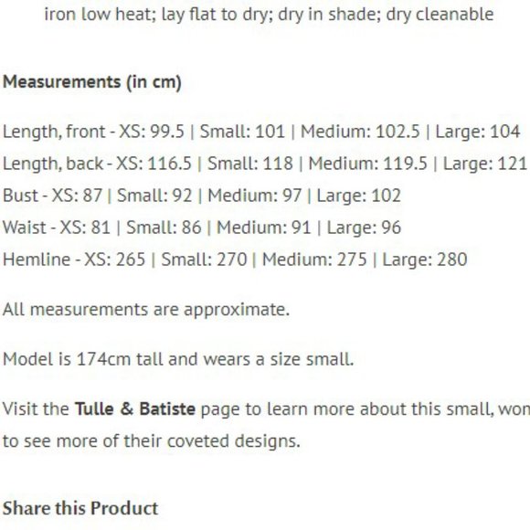 NWT Tulle & Batiste Elizza Sundress, Turquoise - Picture 7 of 8